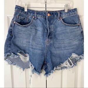 High Waisted Jean Shorts - Dark Wash